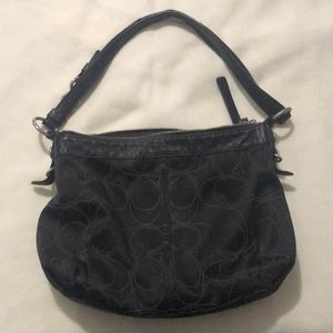 COACH hobo monogram black purse